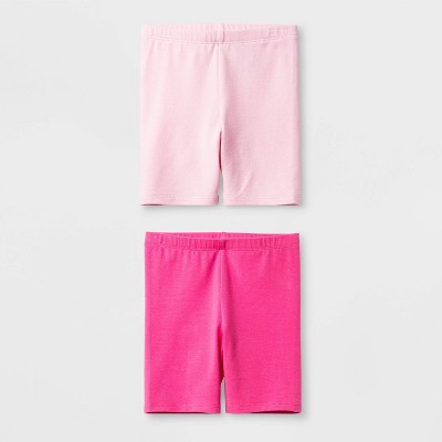 Toddler Girls' Solid 2pk Bike Shorts - Cat & Jack™ Pink