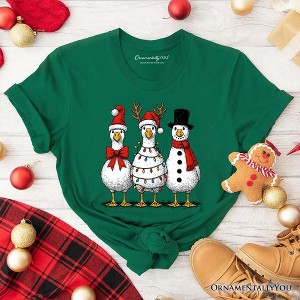Vintage Christmas Silly Goose T-Shirt, Snowman Spoof Winter Tee | OrnamentallyYou - 1 of 4