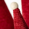 24.5"H  18.5"H & 12.5"H Sullivans Christmas Red Tabletop Cone Tree Set of 3  Red-White - 2 of 4