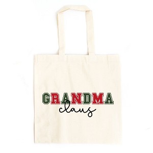 City Creek Prints Grandma Claus Canvas Tote Bag - 15x16 - Natural - 1 of 2