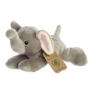 Aurora Small Eco Softies Elephant Eco Nation Eco-Friendly Stuffed Animal Grey 9" - 1 of 4