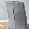 Sapphtopaz Modern Dining Chairs PU Upholstered Chair with Metal C-Shaped Base Armless Backrest Chairs for Kitchen, Dining Room - 3 of 4