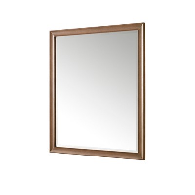 Whitewashed Walnut 40" x 36" Rectangular Framed Mirror