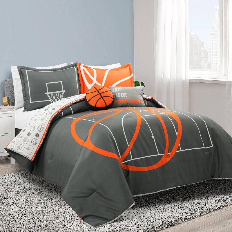 Kids' Basketball Game Reversible Oversized Comforter - Lush Décor, 1 of 9