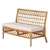 bali & pari 4pc Aina Rattan Dining Nook Set White/Light Honey/Oak Brown: Upholstered Corner Sectional, Rubberwood Frame - 3 of 4