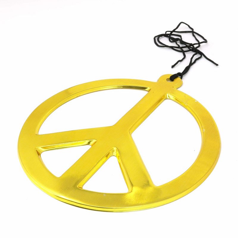 Skeleteen Peace Sign Necklace Costume Accessory - Gold, 5 of 7