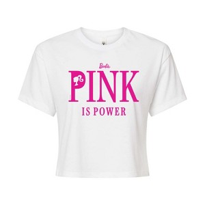 Women's - Barbie - Pink Is Power Cropped Graphic T-Shirt - 1 of 4