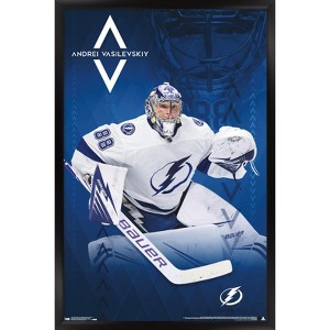 Trends International NHL Tampa Bay Lightning - Andrei Vasilevskiy 19 Framed Wall Poster Prints - 1 of 4