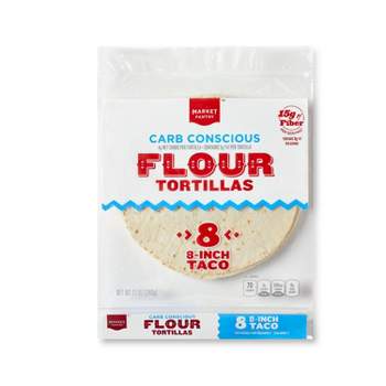 8" Carb Conscious Flour Tortilla - 8ct - Market Pantry™