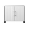 26.2 in. H x 31.1 in. W Wood Shoe Storage Cabinet in White, Dusty Grey Oak, Knotty Oak - 2 of 4