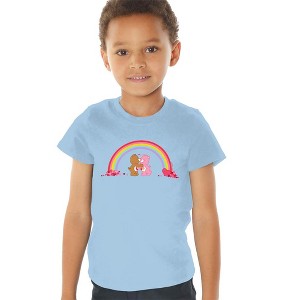 Toddler Boys' Care Bears Valentine's Kiss With Lovealot And Tenderheart T-Shirt For Toddler Boys And Girls - 1 of 4