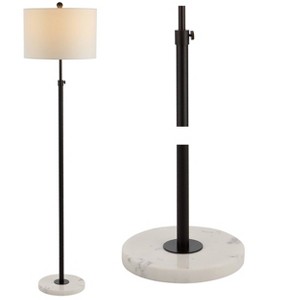 65" Metal/Marble Adjustable Floor Lamp (Includes LED Light Bulb) Oil Rubbed Bronze - JONATHAN Y - 1 of 4