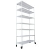 FONTOI 7 Tier Wire Shelving Unit, Adjustable Storage Racks with Wheels & Shelf Liners for Kitchen, Garage, White, 48"*81.5"*18" - 2 of 4