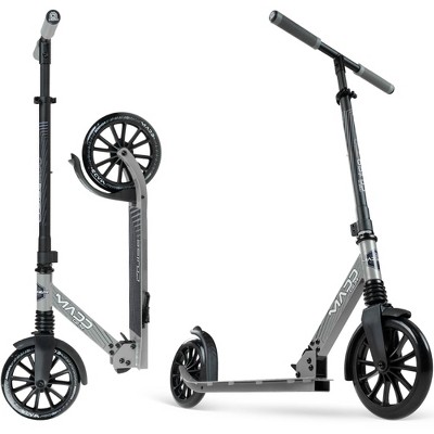 Kick Scooter with Suspension for Adults and Teens – Big 200mm Wheels – Folding Lightweight Frame – Adjustable Handlebar – Madd Gear Metro Cruise 250