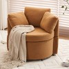 XINGHANZHENXUAN Storage Chair with Back Cushion, 3 Pillows, 360° Rotating Accent Chair for Living Room, Bedroom - 2 of 4