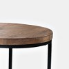 Jofran,Warner Round Modern Rustic Solid Wood and Metal Nesting End Tables - Set of 3 - 4 of 4