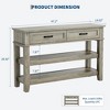 Entryway Table, Console Table with 2 Storage Drawers, 3 Tier Farmhouse Wooden Sofa Table - 2 of 4
