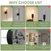 YANSUN 2-Pack Candle Style Wall Light, E12 Socket, Non-Integrated Light Source, 3000K, Remote & Touch Control - 4 of 4