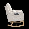CAVINAS 27.5" Rocking Accent Chair with High Backrest and Side Pockets, Upholstered Nursery Glider for Living Room or Bedroom - 4 of 4