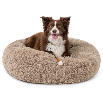 Petami Calming Dog Bed For Puppy Cat Kitten, Round Washable Pet Bed ...