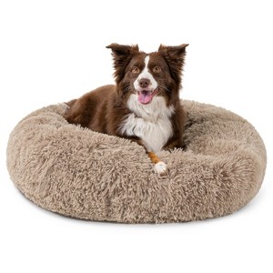 PetAmi Calming Dog Bed for Puppy Cat Kitten, Round Washable Pet Bed, Anti Anxiety Cuddler, Fluffy Plush Circular Donut Bed - 1 of 4