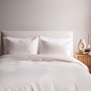 French Linen and Cotton Duvet Cover & Sham Set | BOKSER HOME - 1 of 4