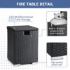 Karl Home |Patio Black Wicker Side Table with Propane Tank - 2 of 4