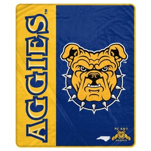 NCAA North Carolina A&T Aggies Ultra Soft Tailgate Throw Blanket - 1 of 2