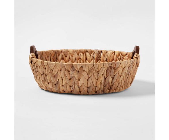 Cravings by Chrissy Teigen Water Hyacinth Basket with Wood Handles
