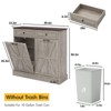 Double Tilt Out Trash Bin Cabinet, Hidden Trash Holder for 10 Gallon Garbage Can - 2 of 4
