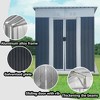 MOEPISY 5FTx3FT Pent Roof Grey Outdoor Tool Bike Storage Garden Shed - 2 of 4
