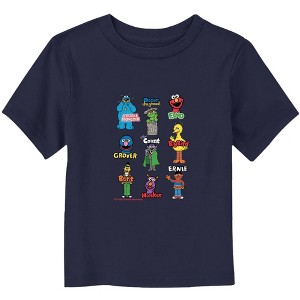 Toddler's Sesame Street Character Name Panels Introductions T-Shirt - 1 of 3