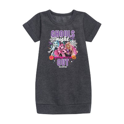 - Mattel - Ghouls Night Out Graphic Short Sleeve Fleece Dress