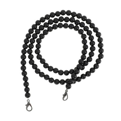 Unique Bargains Faux Pearl Handbag Strap Black 1 Pc