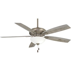 60" Minka Aire Watt II Nickel LED Indoor Pull Chain Ceiling Fan - 1 of 4