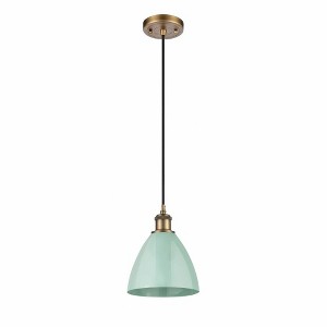 Plymouth Dome - 1 Light Cord Hung Mini Pendant In Industrial Style-11.25 Inches Tall and 7.5 Inches Wide - 1 of 1