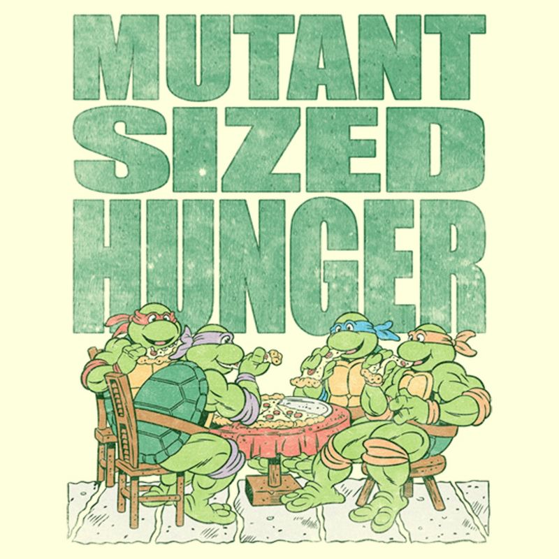 Men's Teenage Mutant Ninja Turtles Distressed Mutant Sized Hunger T-Shirt, 2 of 5