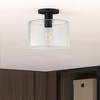 Hudson and Canal 10" Wide Semi Flush Mount with Glass Shade - 2 of 4