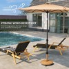 Pellebant Outdoor Umbrella Base with Lockable Casters Heavy-Duty 40lbs Umbrella Stand Fits 36/38/48mm Poles（Brown) - 4 of 4