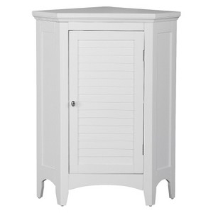 Slone Corner 1 Door Shuttered Floor Cabinet - Elegant Home Fashions - 1 of 4