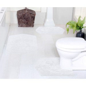 Waterford Collection Cotton Tufted Set of 3 Bath Rug Set - Home Weavers - 1 of 4