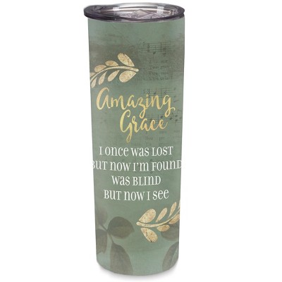 Elanze Designs Amazing Grace Moss Foliage 20 ounce Stainless Steel Travel Tumbler