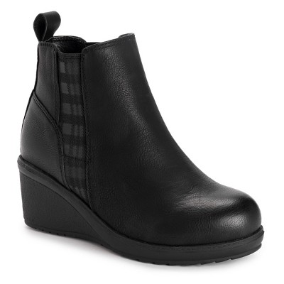 MUK LUKS  Women's England Oxford Wedge Booties