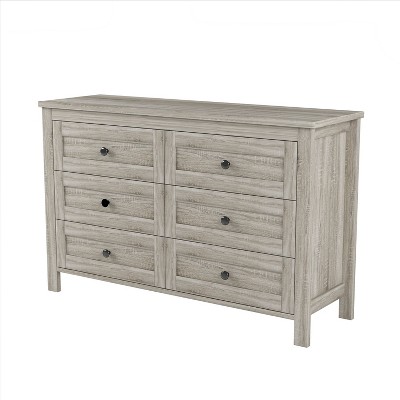 NicBex 31.50" H Round Handles Dresser Storage Cabinet for Bedroom with 6 Drawers