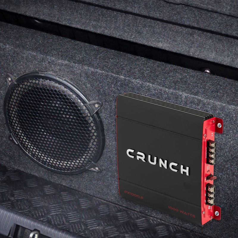 Crunch PX-1000.2 2 Channel 1000 Watt Amp A/B Class Car Stereo Power Amplifier & Soundstorm AKS8 8 Gauge Car Amplifier Amp Complete Wiring Kit, 4 of 7