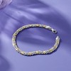 Ross-Simons Sterling Silver and 14kt Yellow Gold Byzantine Station Bracelet Size 8 - 3 of 4