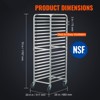 VEVOR Bun Pan Rack, 20-Tier Commercial Bakery Racks with Brake Wheels, Aluminum Racking Trolley Storage for Half & Full Sheet, 26"L x 20.4"W x 70"H - 3 of 4