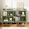 46.7" Sideboard Buffet Cabinet, Fluted Entryway Shoe Storage Cabinet, Wooden Coffee Bar Cabinet, Media Console Buffet Cabinet for Kitchen - 4 of 4