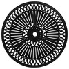 vidaXL Garden Table Black Cast Aluminum Medium Decorative Inlays - 3 of 4