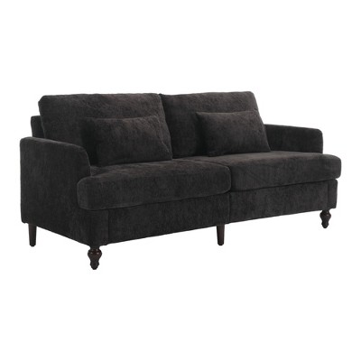 TiramisuBest Mid Century Modern chenille Fabric Loveseat sofa, Modular Sectional Sofa with Storage, Sideboard Buffet Style Design for Living